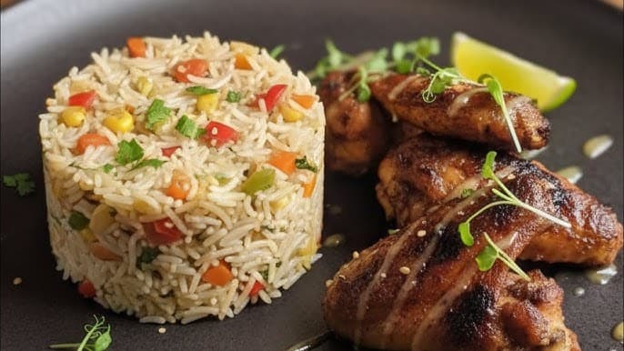 Mini Fried Rice with Chicken Wings