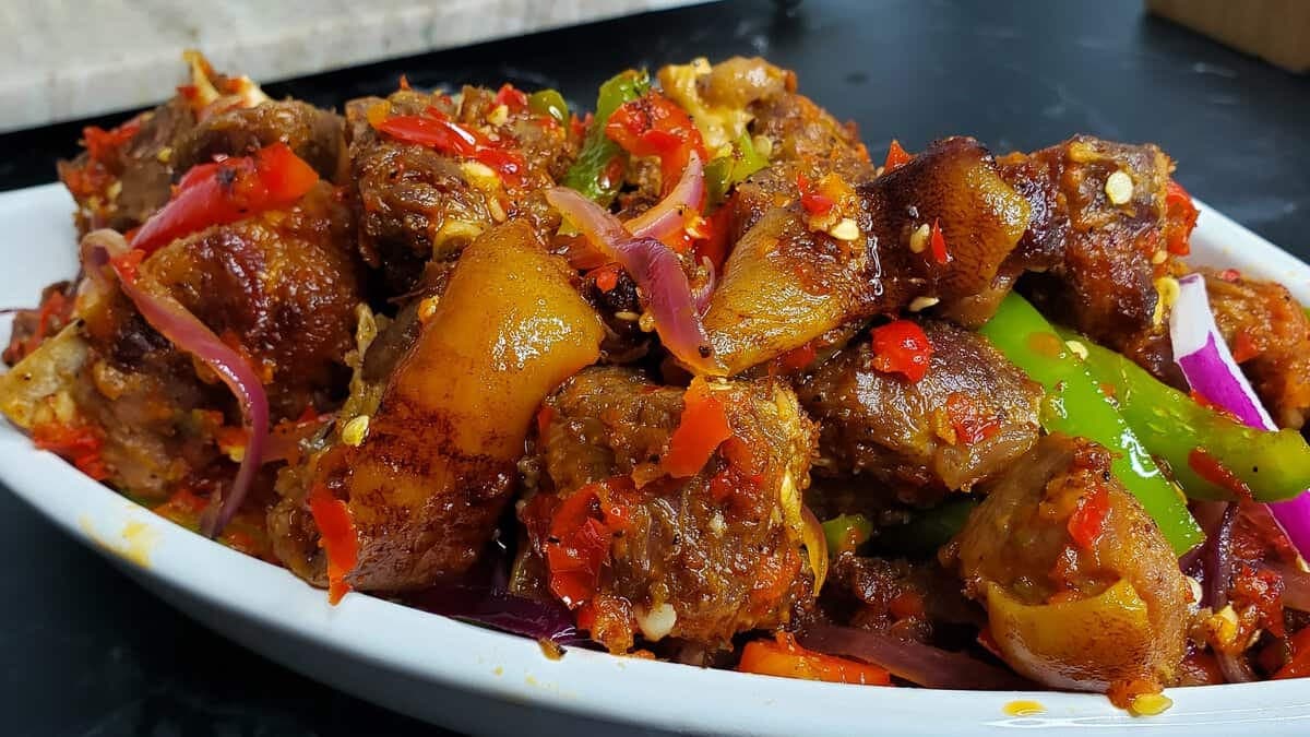 Peppered Goat Meat